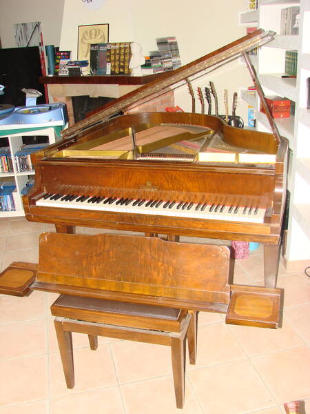 pianoforte janssen mezza coda 1940 con panca