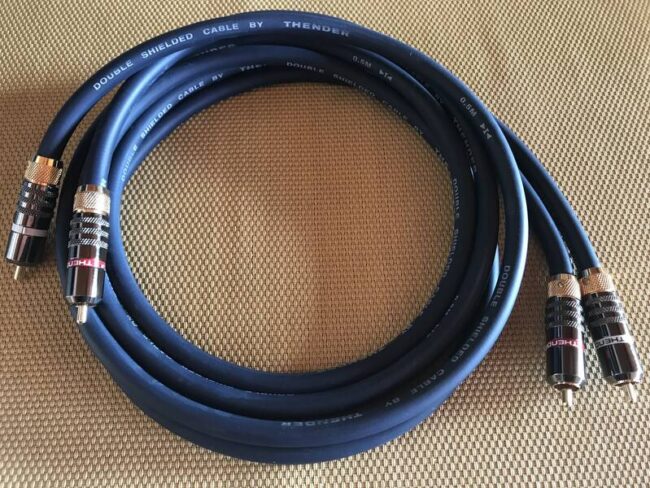 thender double schielded 1 5 mt x 2 cavi rca hi fi hi-end