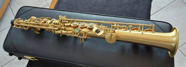 yamaha custom style sax soprano in bronzo satinato nuovo (garanzia)