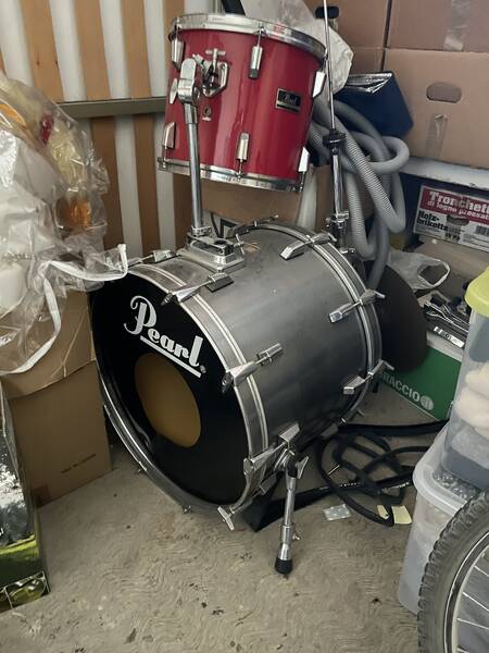 batteria acustica pearl export series + cassa world series
