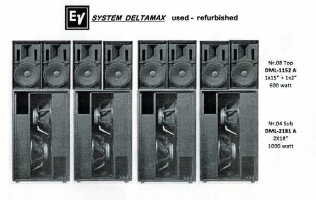 sistema audio electro voice deltamax