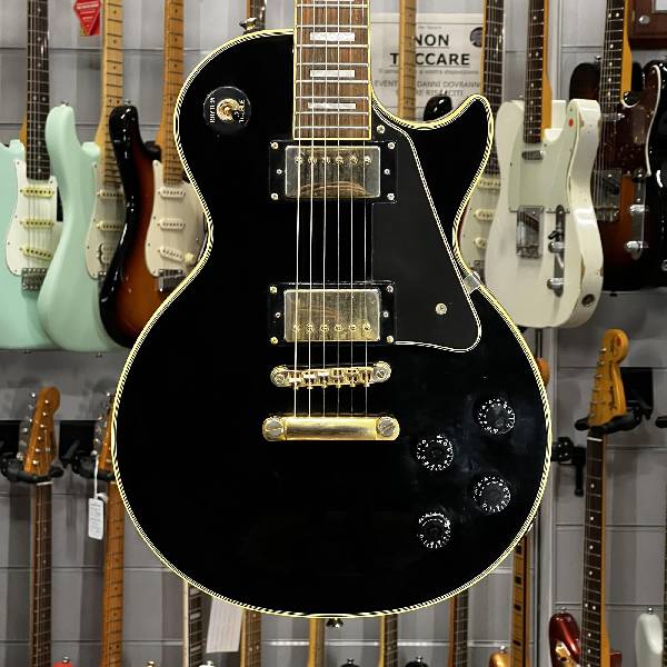 epiphone - les paul custom black ebony + case - spedizione gratis