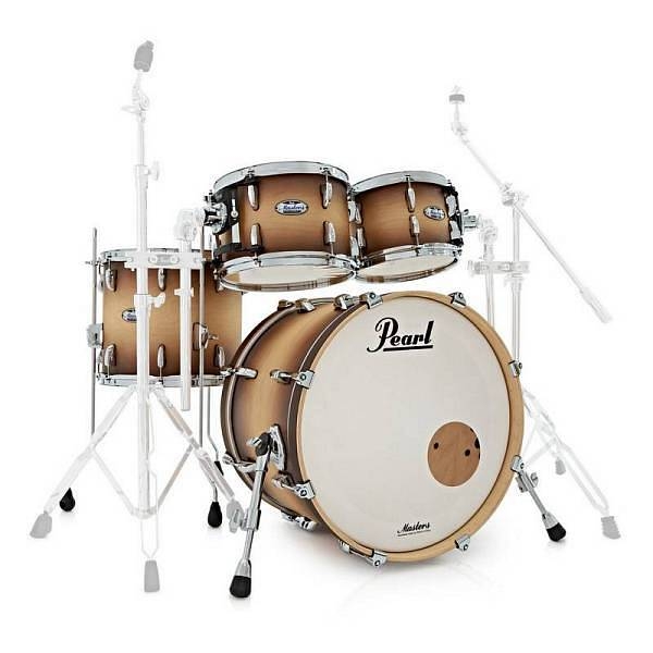 pearl masters maple complete mct 924 xep satin natural burst - batteria acustica