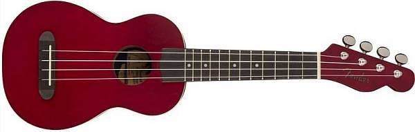 fender venice soprano ukulele walnut fingerboard cherry