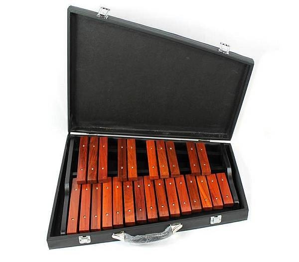 luke & daniel xl225b - xilophono cromatico 25 barre in legno con valigia