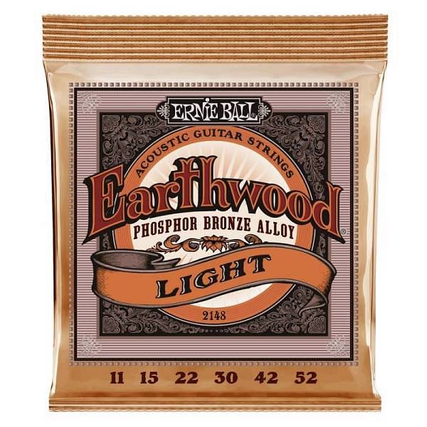 ernie ball 2148 earthwood phosphor bronze light 11-52