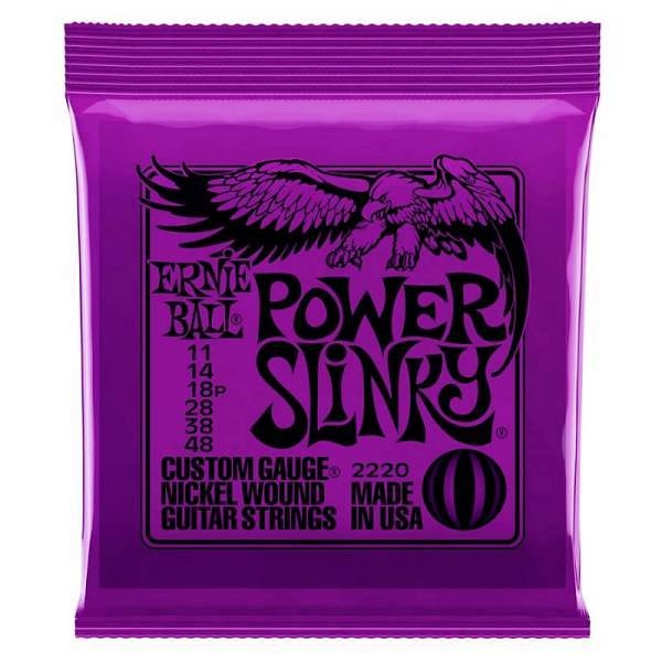ernie ball 2220 nickel wound power slinky 11-48 - muta di corde per chitarra elettrica