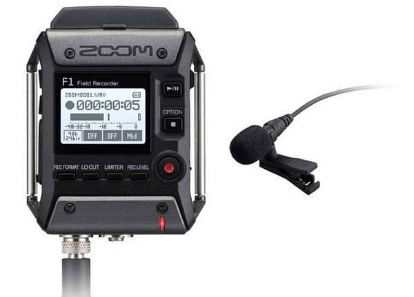 zoom f1-lp lavalier mic pack - field recorder con microfono lavalier