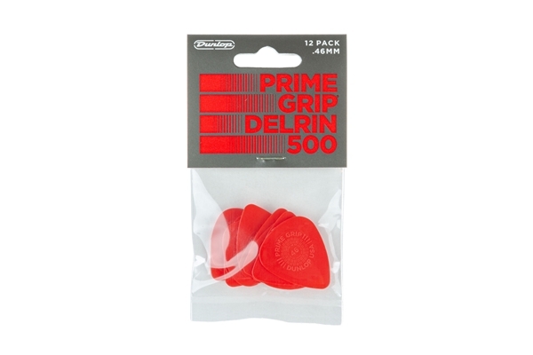 dunlop 450p046 prime grip delrin 500 .46 mm player's pack/12
