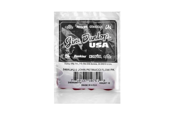 dunlop 548rjp200 john petrucci flow 2.0 mm bag/12