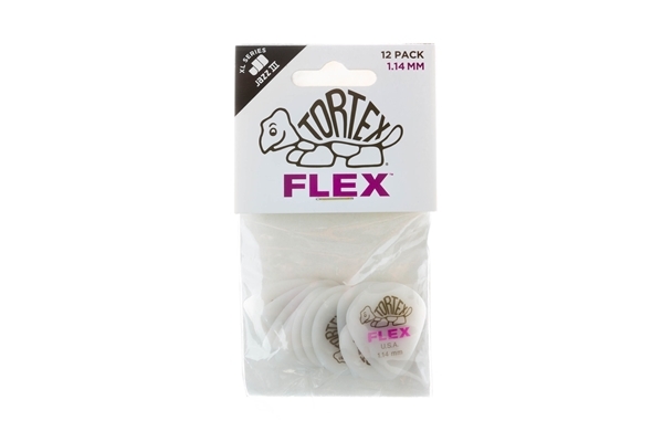 dunlop 466p114 tortex flex jazz iii xl 1.14 mm player's pack/12