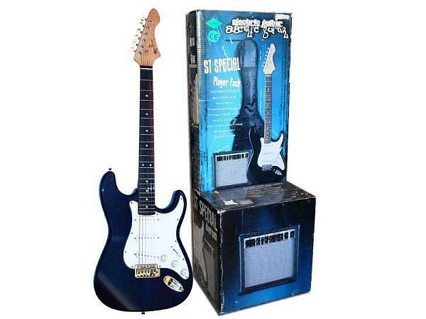 extreme chitarra elettrica con amplificatore custodia e accessori - eg100kitbl