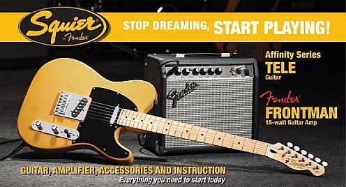 squier by fender squier affinity telecaster pack w/frontman 15g amp - bbl