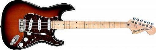 squier by fender standard stratocaster mn antique burst