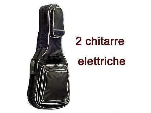 stefy line dx 150 bk - custodia per due chitarre elettriche