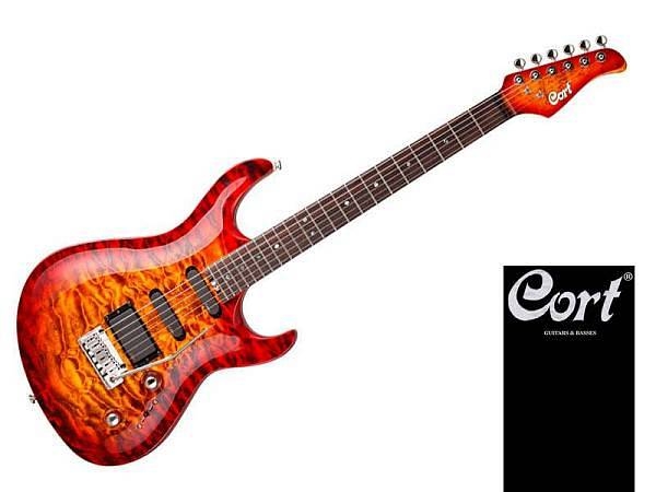 cort g custom tes - pickup emg - acero marezzato - stile lukater