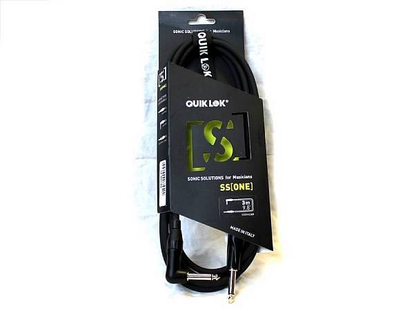quik lok sonic solutions one a3 - cavo jack high definition con connettore a 90 - made in italy