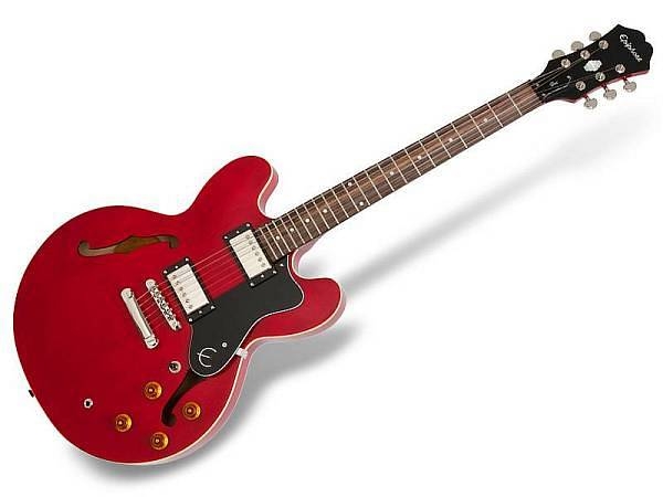 epiphone dot cherry - semihollow con pickup alnico