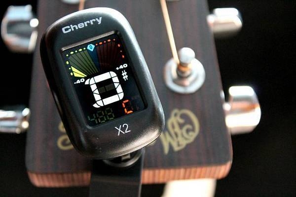 cherry music accordatore a pinza con display a colori - per chitarra basso violino ukulele cromatico - x2