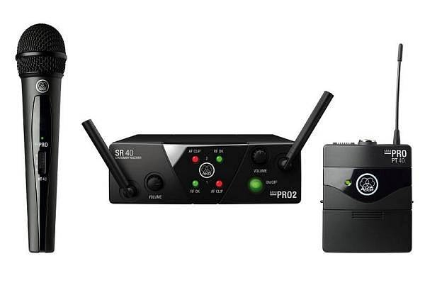 akg wms40 pro mini dual mix set - 864,375 mhz - 864,850 mhz - radiomicrofono e radiotrasmettitore