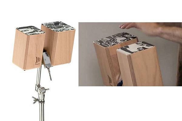 schlagwerk wbm 100 - bongos in legno montabili su stand