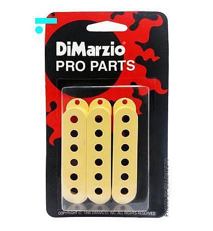 dimarzio dm2000cr - cover per single coil - set 3 pezzi - crema