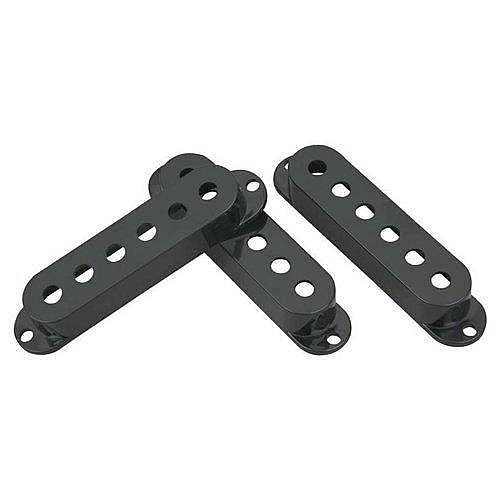 dimarzio dm2001bk - cover per single coil hum cancelling - set 3 pezzi - nero