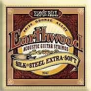 ernie ball 2047 - earthwood silk & steel extra soft - muta per chitarra acustica 10-50