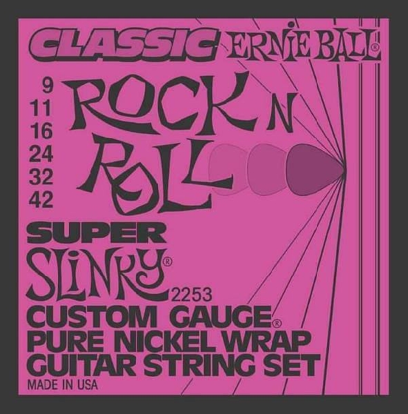 ernie ball 2253 - classic rock n roll super slinky - muta per chitarra elettrica 09-42