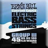 ernie ball 2806 - group iii flatwound - muta corde lisce per basso 45-100