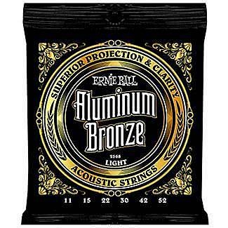 ernie ball 2568 - aluminum bronze light - corde per chitarra acustica 11-52