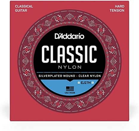 d'addario ej 27h silver wound - set di corde per chitarra classica - hard tension