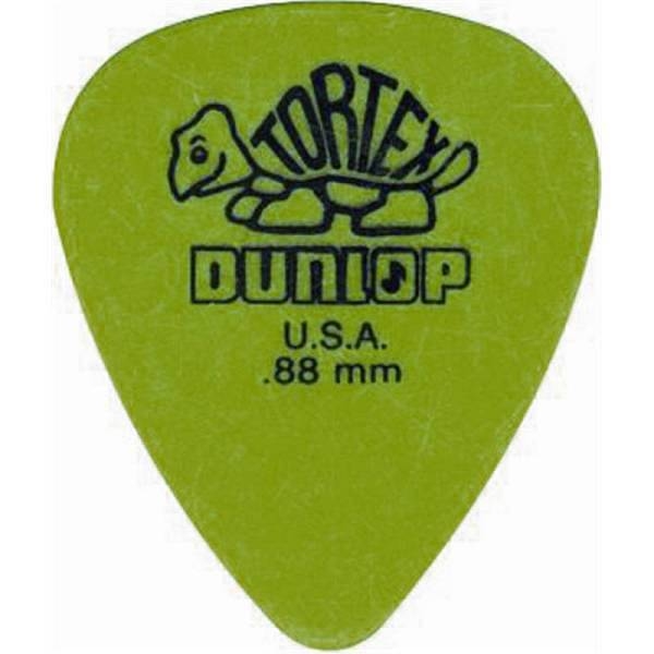 dunlop 418p tortex standard green .88 confezione 12 plettri