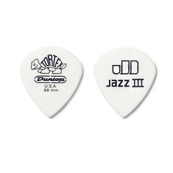 dunlop 478p.10 tortex white jazz iii - 12 plettri - misura 1.0 mm