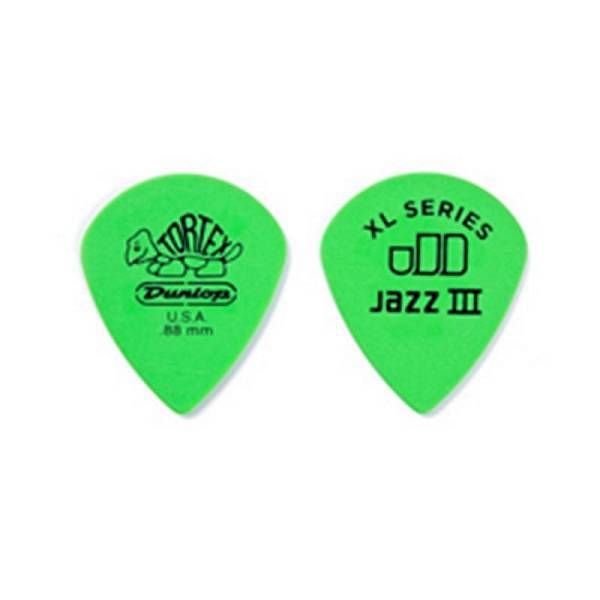 dunlop 498r.88 tortex jazz iii xl, .88mm