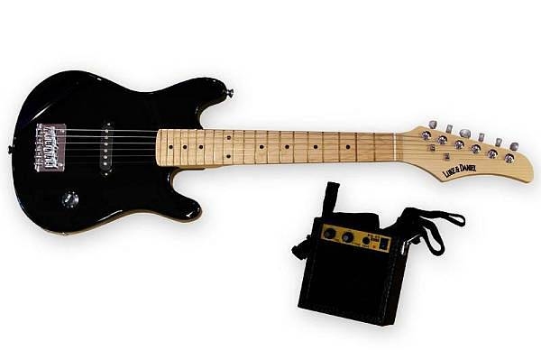 luke & daniel eg80kitbk - kit chitarra elettrica per bambino con amplificatore