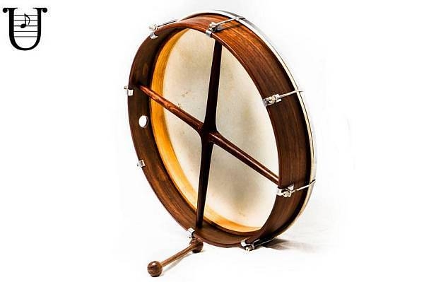 muses bodhran 18 - tamburo a cornice irlandese - grande - intonabile - con mazzuolo
