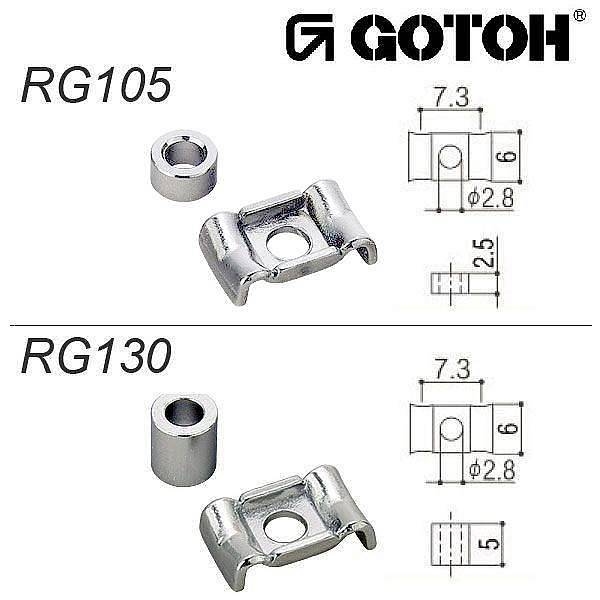 gotoh rg105 + rg130 c abbassacorde stile stratocaster cromati