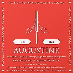 augustine classic red strings - bassi alta tensione acuti normali