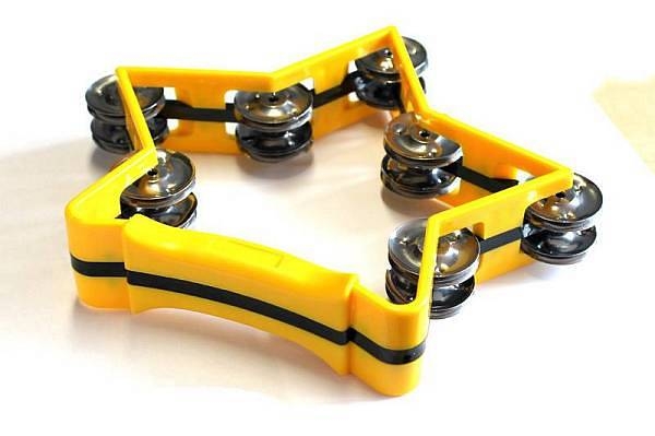 extreme mt3 - tamburello in plastica a forma di stella - giallo