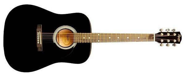 squier by fender sa-105 black - chitarra acustica