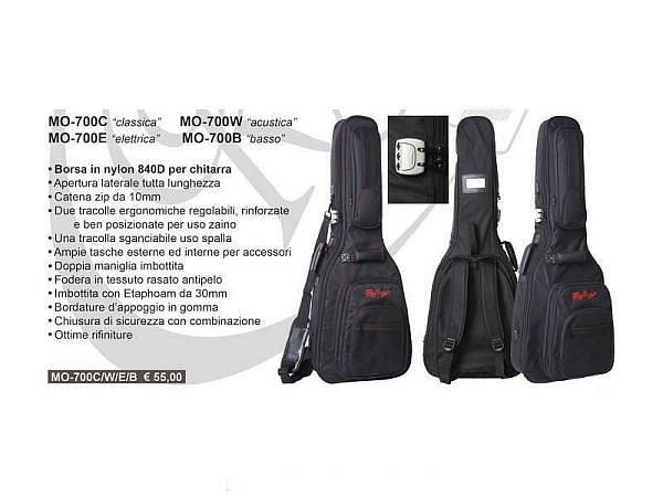 roling's mo700c - custodia imbottita 30mm per chitarra classica