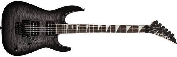 jackson js series dinky js32q dka arch top amaranth fingerboard transparent black