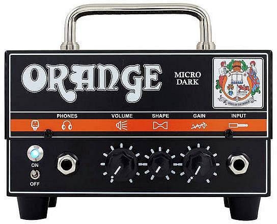 orange micro dark - testata per chitarra elettrica ibrida valvolare analogica