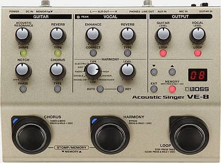 boss ve 8 - effetto voce & chitarra acustica