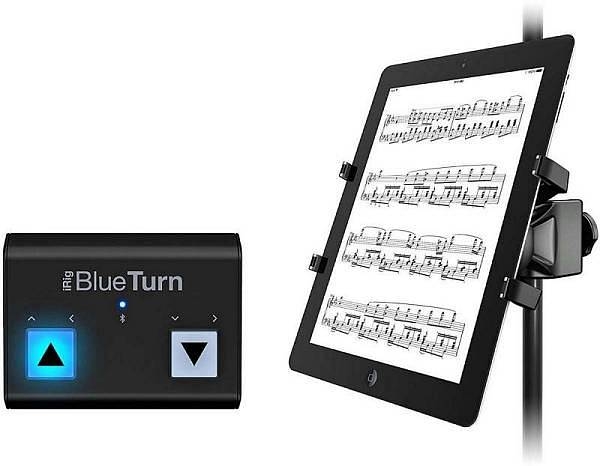 ik multimedia bundle irig blueturn + iklip xpa - sistema leggio da tablet