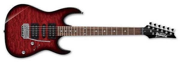 ibanez grx70qa-trb transparent red burst