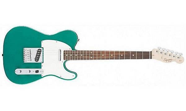 squier by fender affinity telecaster lrl race green