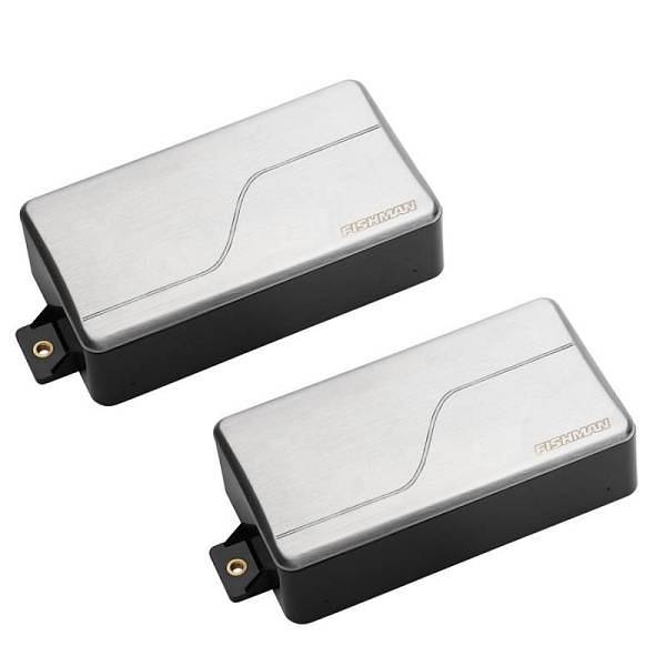 fishman prf-mhb-sr2 fluence modern humbucker 6 corde, brushed stainless, set/2
