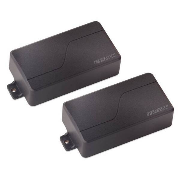 fishman prf-mhb-sb2 fluence modern humbucker 6 corde, black plastic, set/2